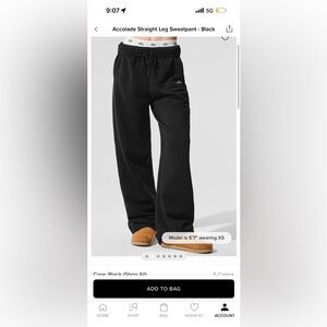 Alo Accolade Straight Leg Sweatpant